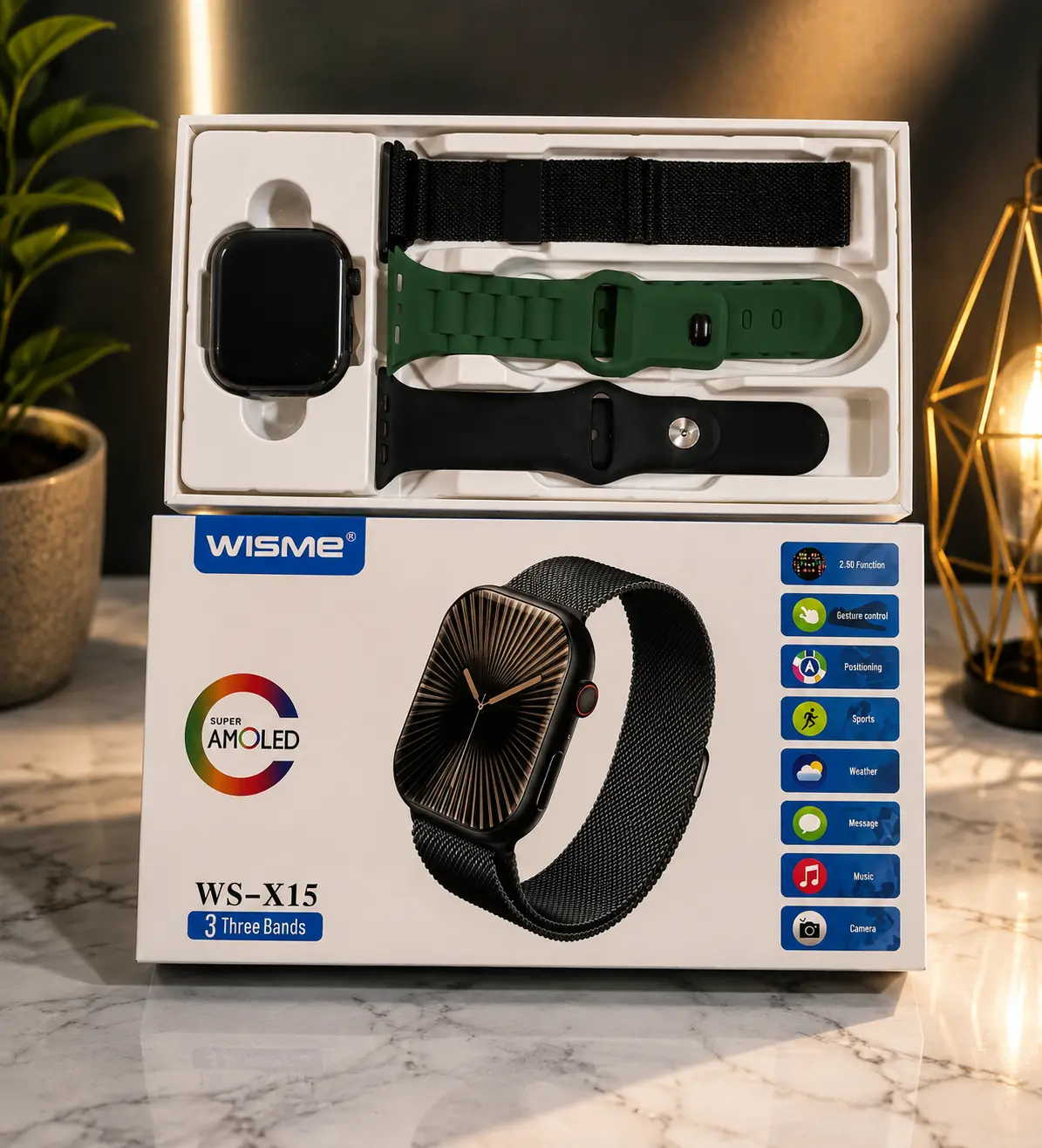 Wisme WS-X15 Smart Watch – Premium AMOLED Display